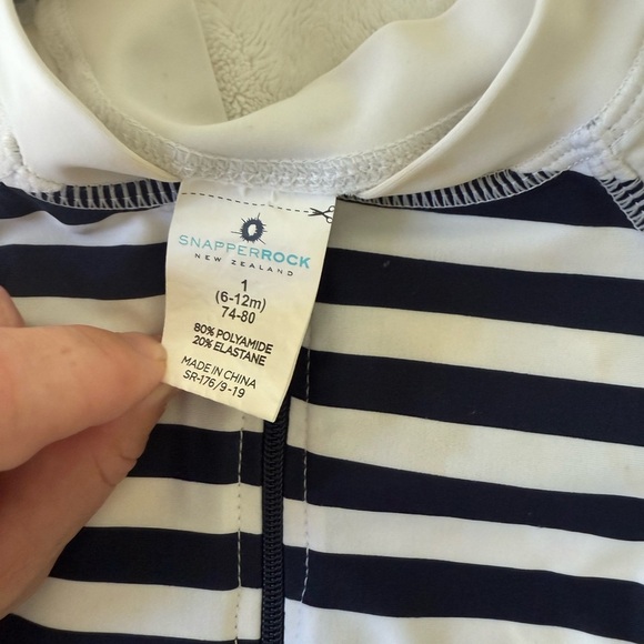 Snapper Rock Navy and White Striped Swimwear - Picture 3 of 15